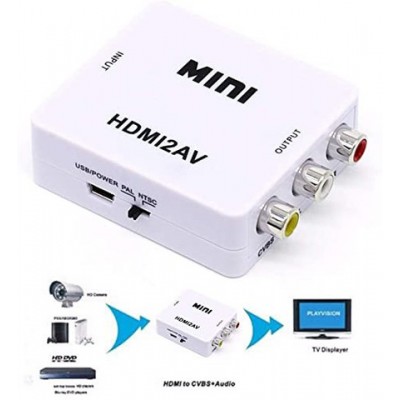 Conversor HDMI para AV rca full hd Alta Resolução hdmi2av